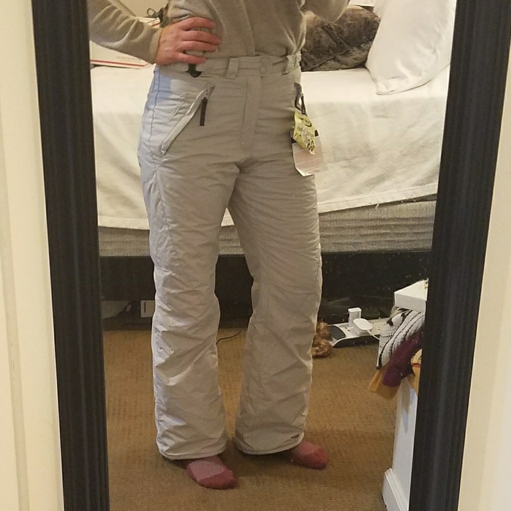 Columbia Light Grey Snow Pants Small